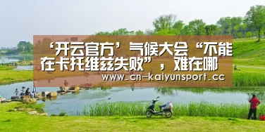 ‘开云官方’气候大会“不能在卡托维兹失败”,难在哪(图2) 开云官方